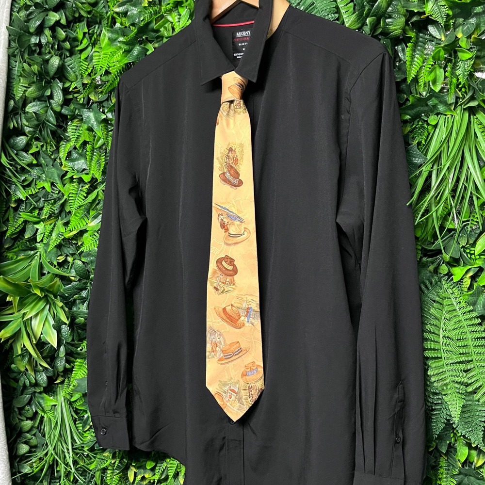 Vintage Polo Ralph Lauren‎ Men's Rare Silk Straw Hats Necktie Career  3143